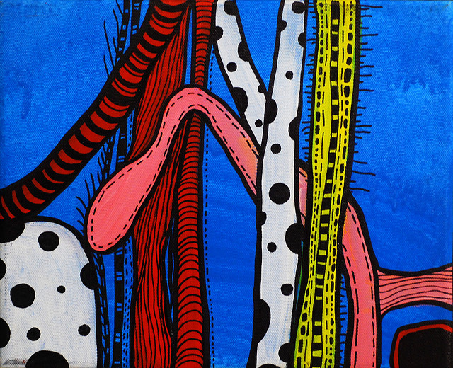 2008 Organs without body No.7, 27cm x 22cm, Acrylic on canvas